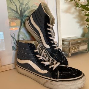 Vans navy hi tops